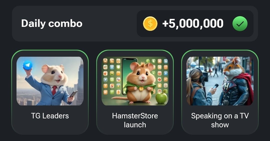 Hamster Kombat Daily Combo 